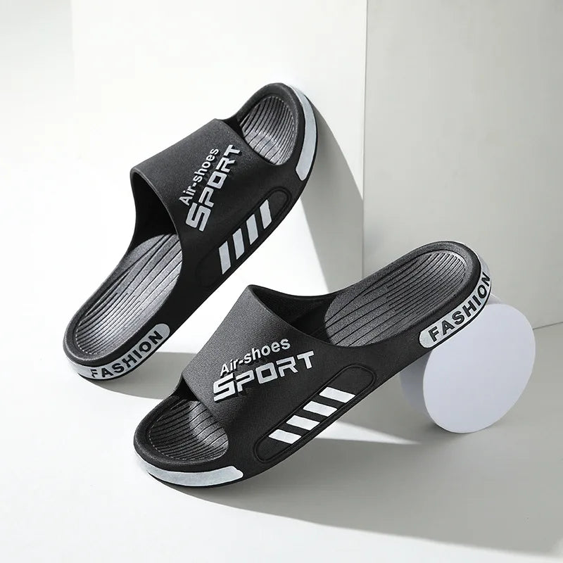 Men's lightweight summer slides with breathable design