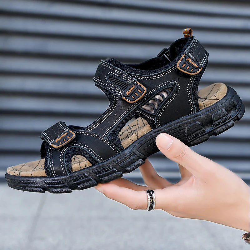 NOVA | Breathable Men’s Leather Sandals for Outdoor Wear
