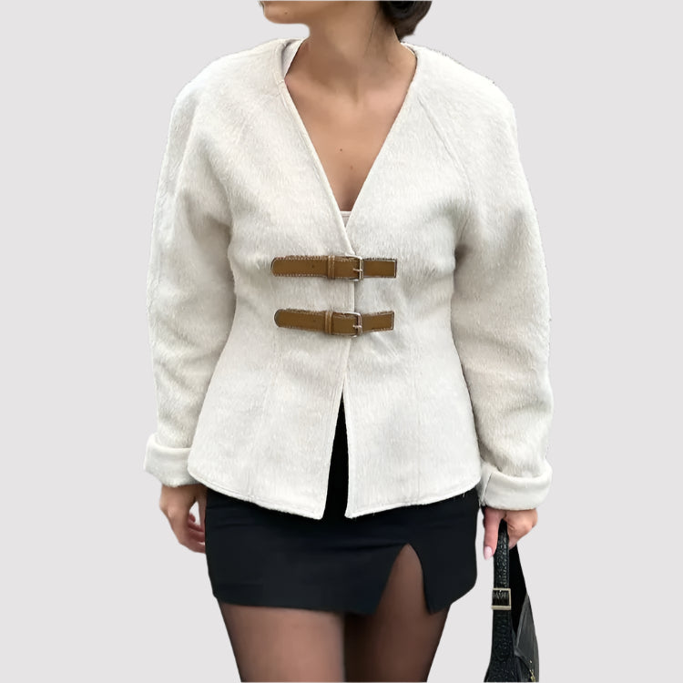 NOVA | Elegant Belted Knit Jacket