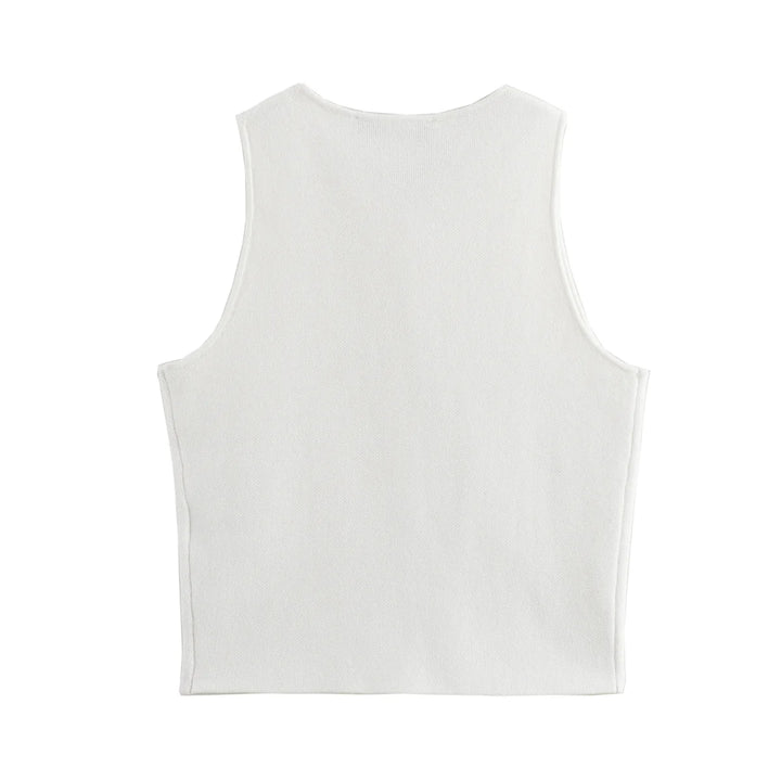 NOVA | Summer-Ready Knitted Tank with Buttons