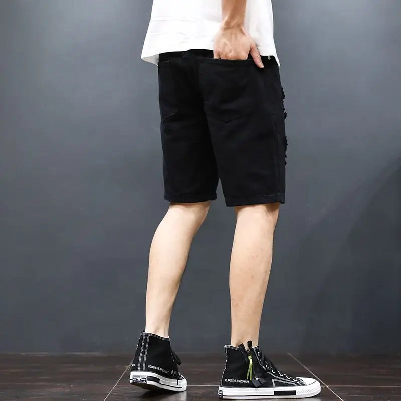 NOVA | Trendy Loose Fit Denim Shorts with Rips