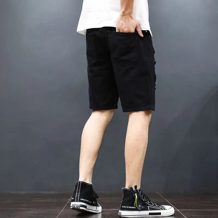 NOVA | Trendy Loose Fit Denim Shorts with Rips