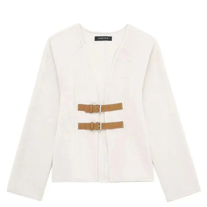 NOVA | Women's Belted Knit Cardigan Jacket