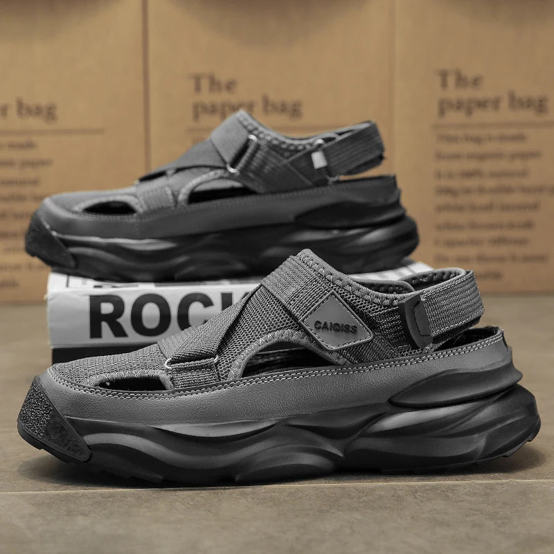 NOVA | Men’s Canvas Ankle-Wrap Sandals