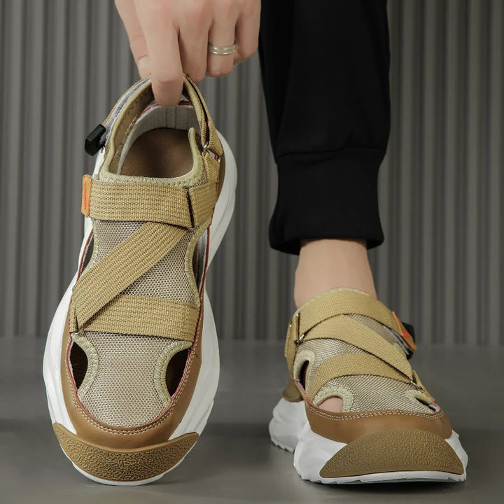 NOVA | Men’s Canvas Ankle-Wrap Sandals