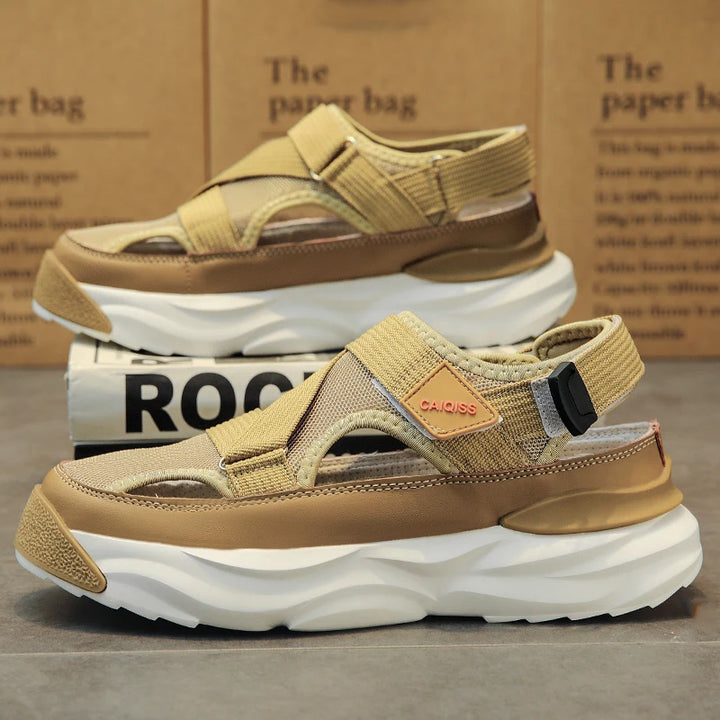 NOVA | Men’s Canvas Ankle-Wrap Sandals
