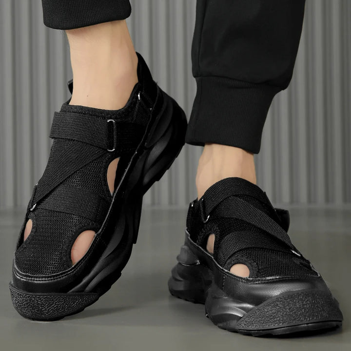 NOVA | Men’s Canvas Ankle-Wrap Sandals