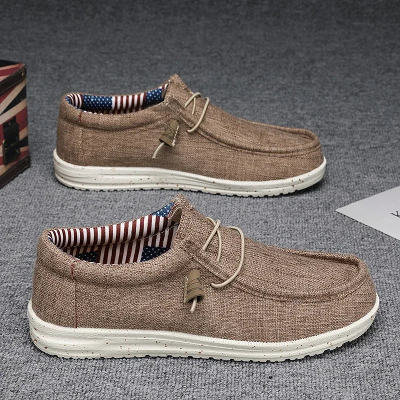 NOVA | Men’s Canvas Slip-On Shoes – Casual  Low Heel Loafers