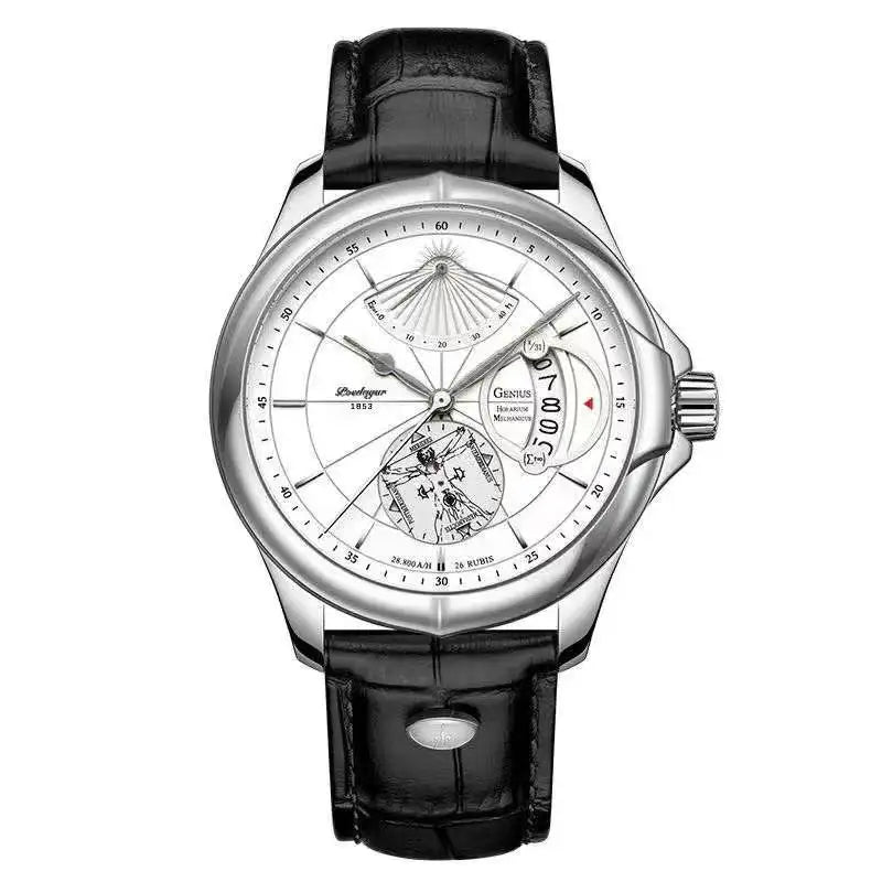 Durable stainless steel watch for men with analog display

