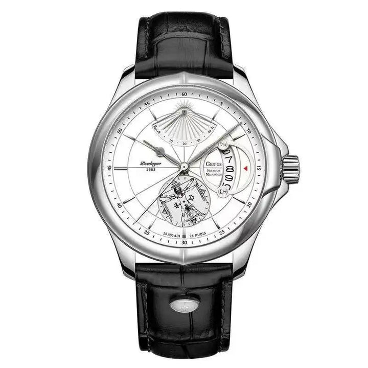 Durable stainless steel watch for men with analog display

