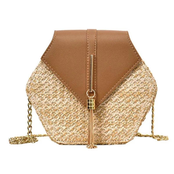 NOVA | Women's Handwoven Straw Flap Bag