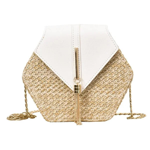 NOVA | Women's Handwoven Straw Flap Bag
