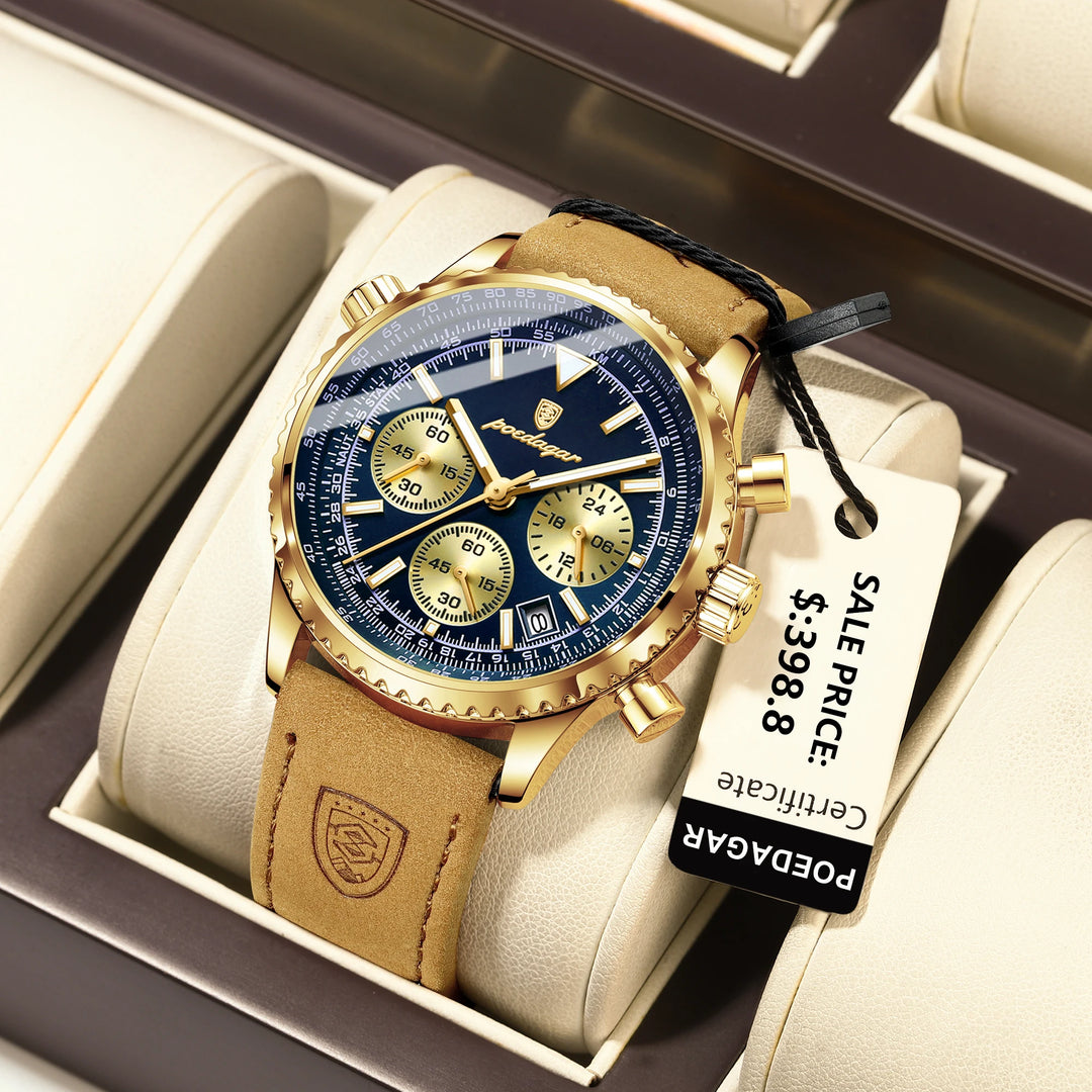 Modern men’s analog quartz chronograph watch by NOVA

