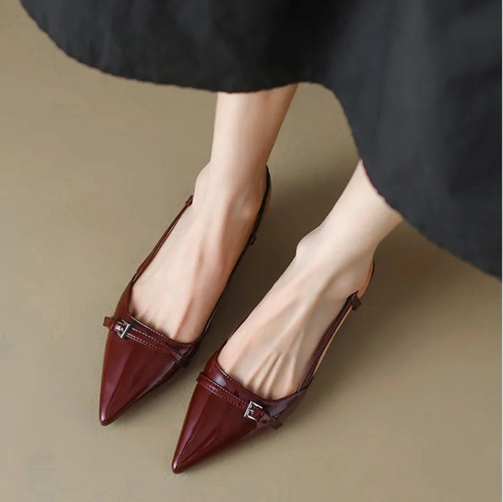 NOVA | Black pointed slingback heels for formal occasions

