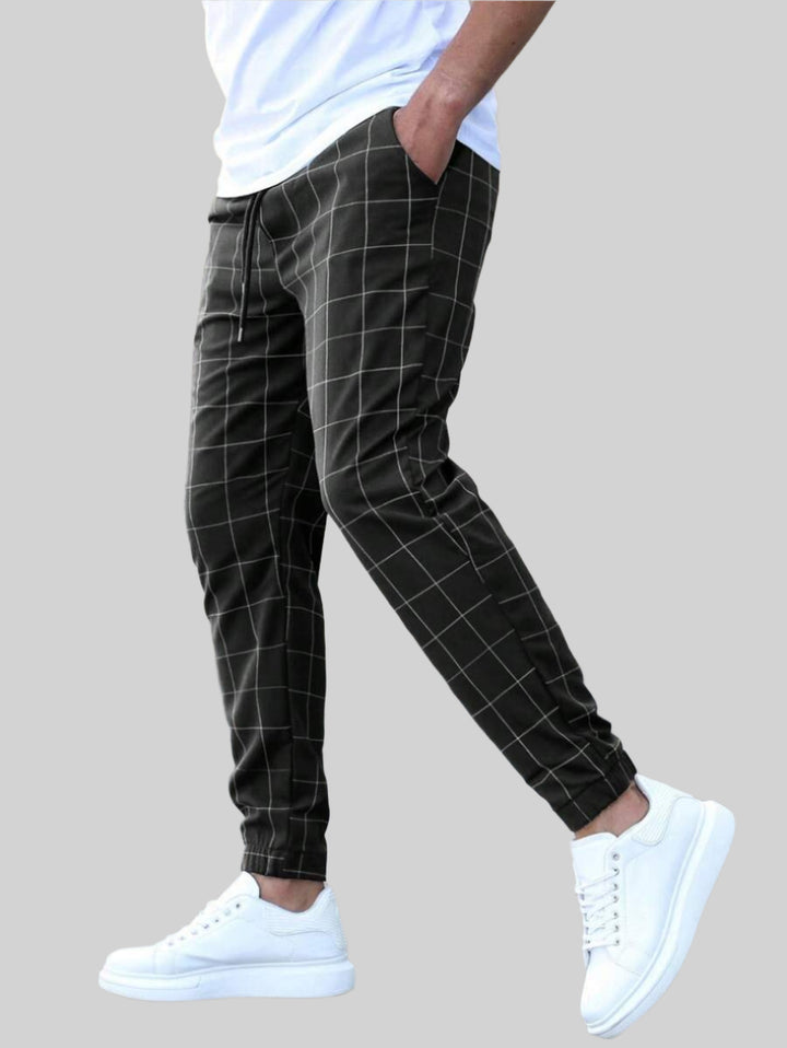 NOVA | Casual Men’s Grid Pattern Pants