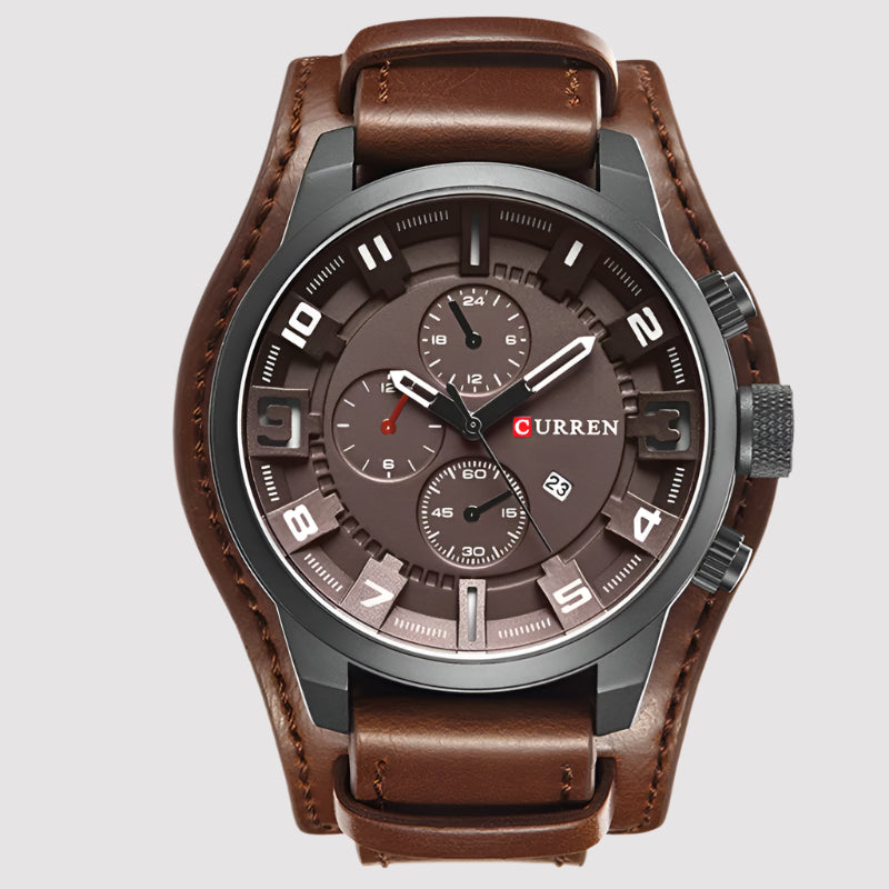 NOVA | Casual Quartz Watch for Men with Leather Strap

