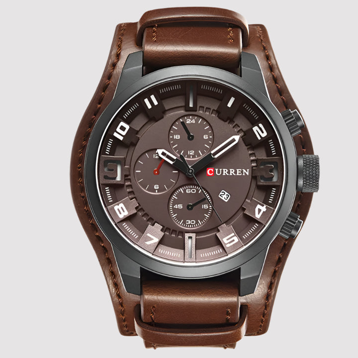NOVA | Casual Quartz Watch for Men with Leather Strap

