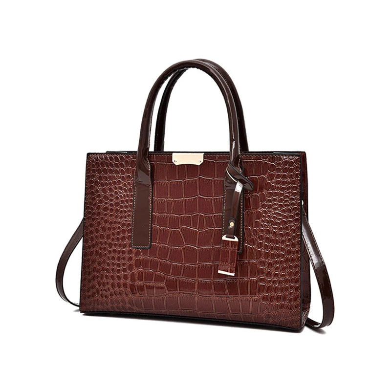 NOVA | Chic Croc-Pattern PU Leather Shoulder Bag
