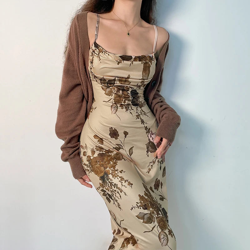NOVA | Chic Floral Print Maxi Dress for Women

