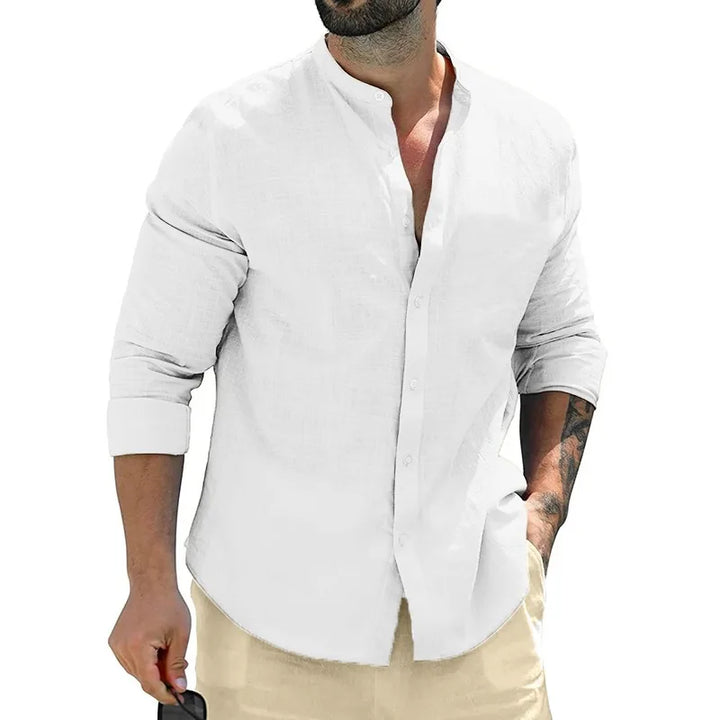NOVA | Classic Men's Cotton Stand Collar Shirt
