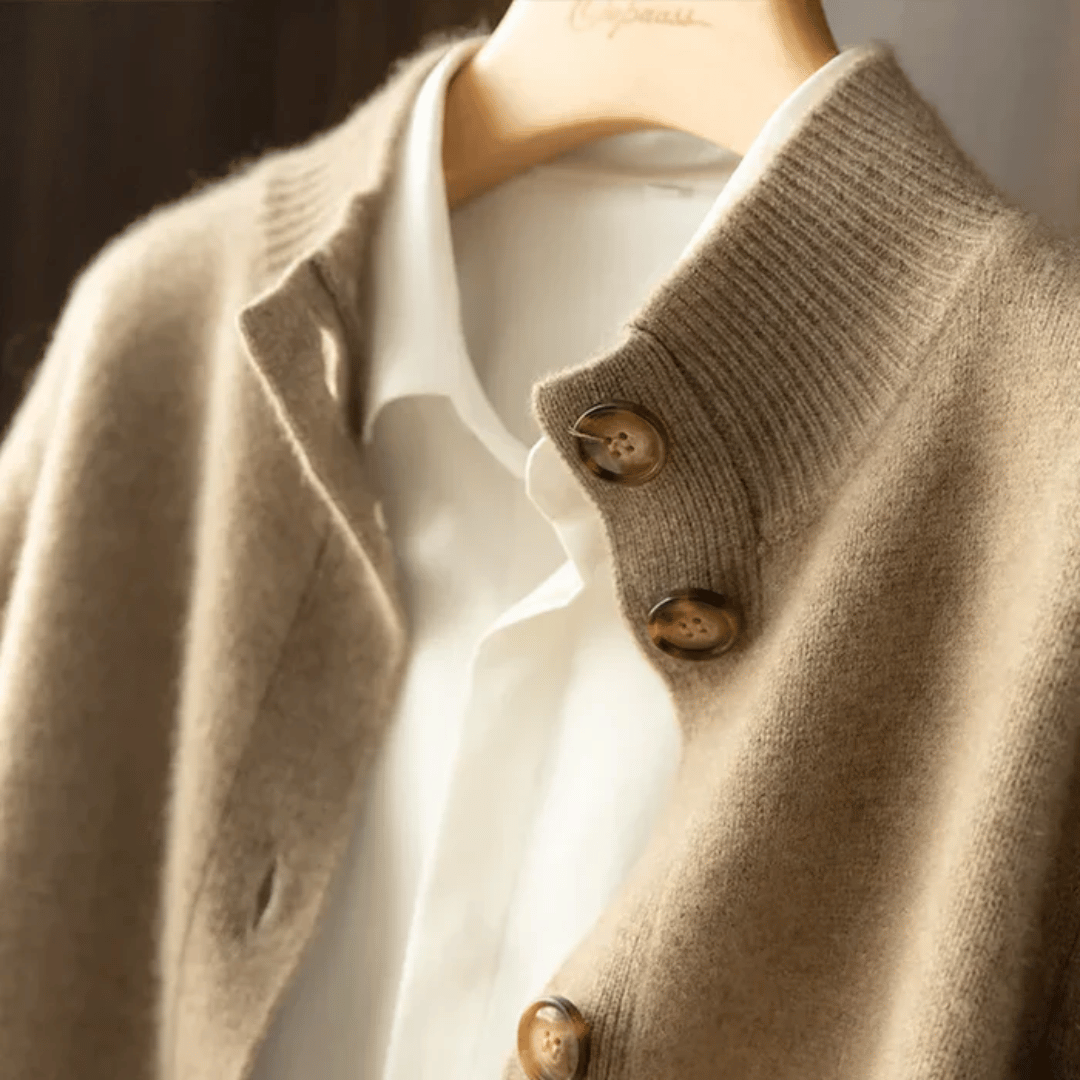 NOVA | Classic Women's Wool Cardigan for Layering
