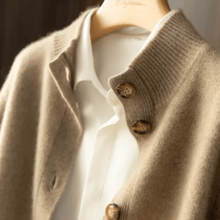 NOVA | Classic Women's Wool Cardigan for Layering
