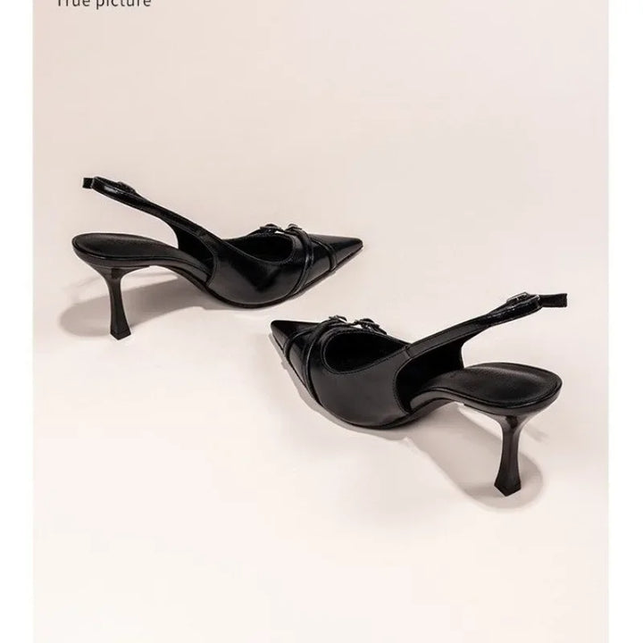 NOVA | Classic black heels with slingback strap for women

