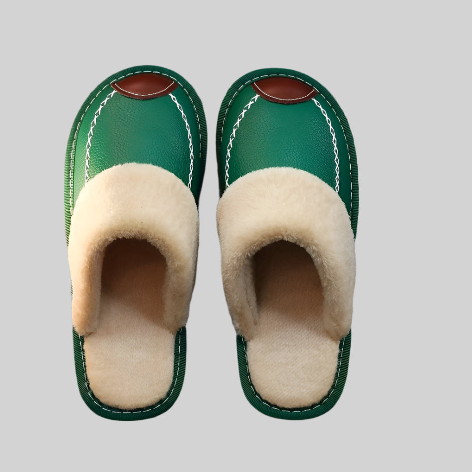 NOVA | Comfortable Winter Leather Slippers for Men