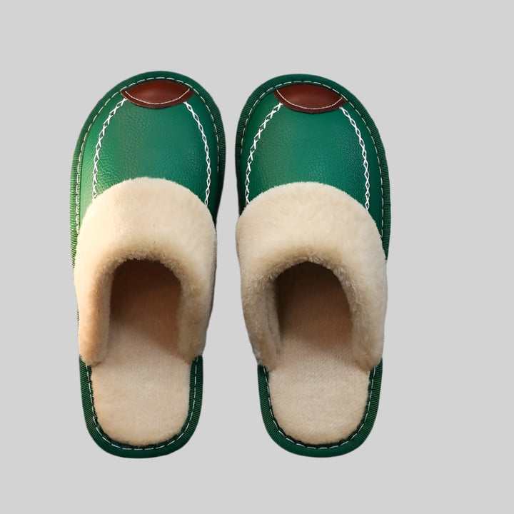 NOVA | Comfortable Winter Leather Slippers for Men
