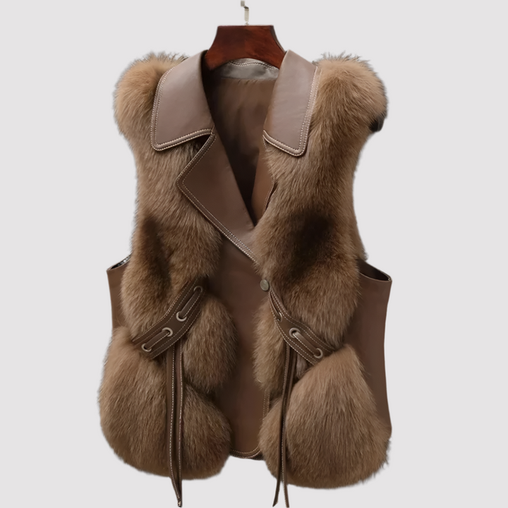 NOVA | Cozy Women's Faux Fur-Trimmed Vest
