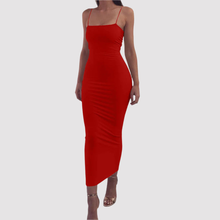NOVA | Elegant Backless Midi Dress for Women

