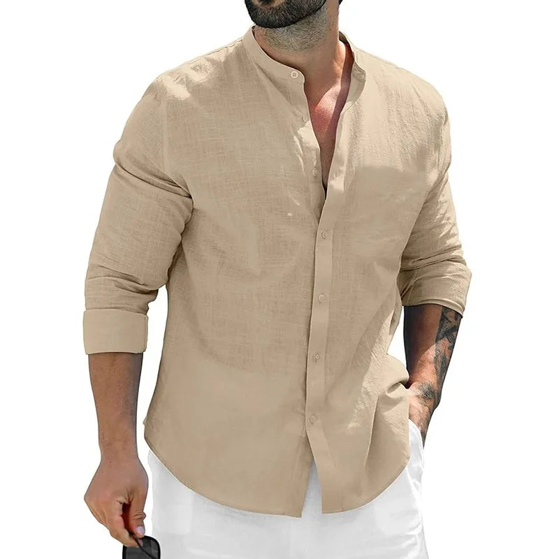 NOVA | Elegant Cotton Button-Up Shirt for Men
