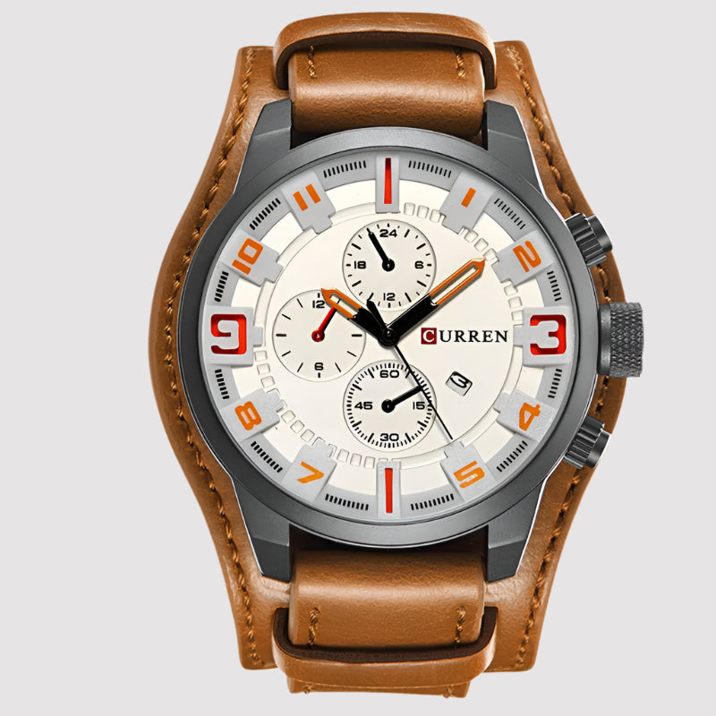 NOVA | Elegant Leather Strap Sports Watch for Men

