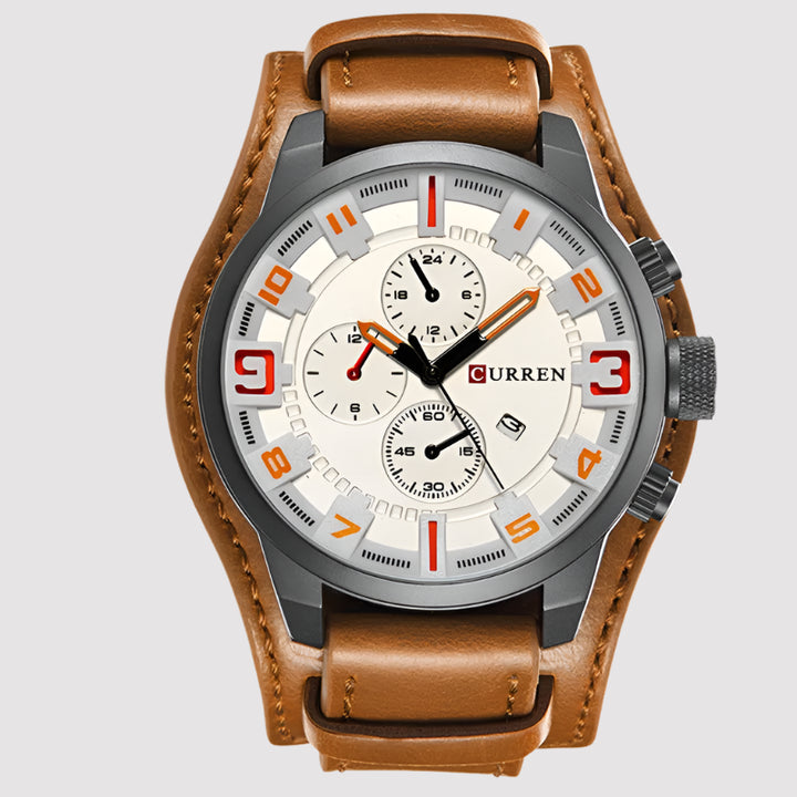 NOVA | Elegant Leather Strap Sports Watch for Men

