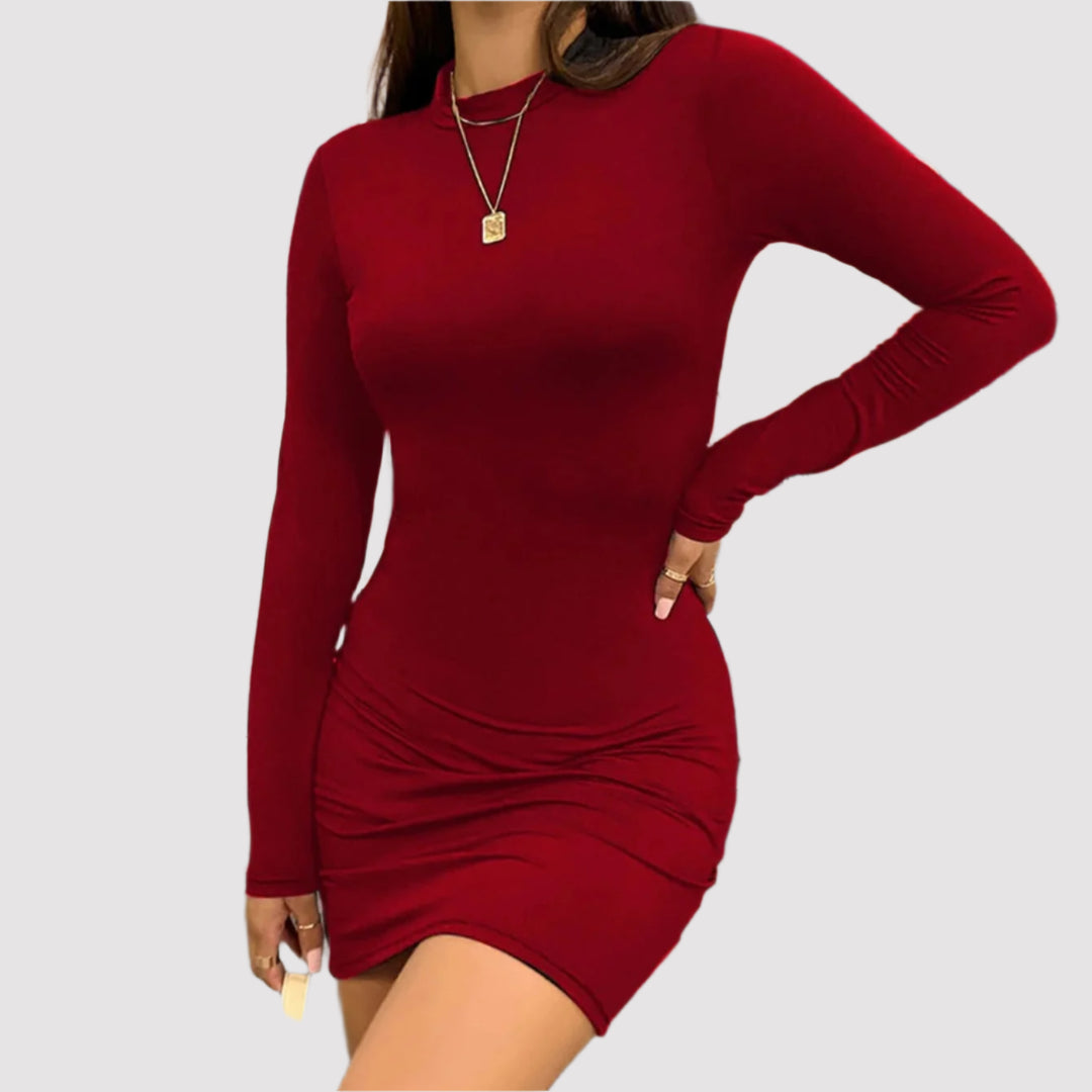 NOVA | Elegant Long Sleeve Fitted Mini Dress
