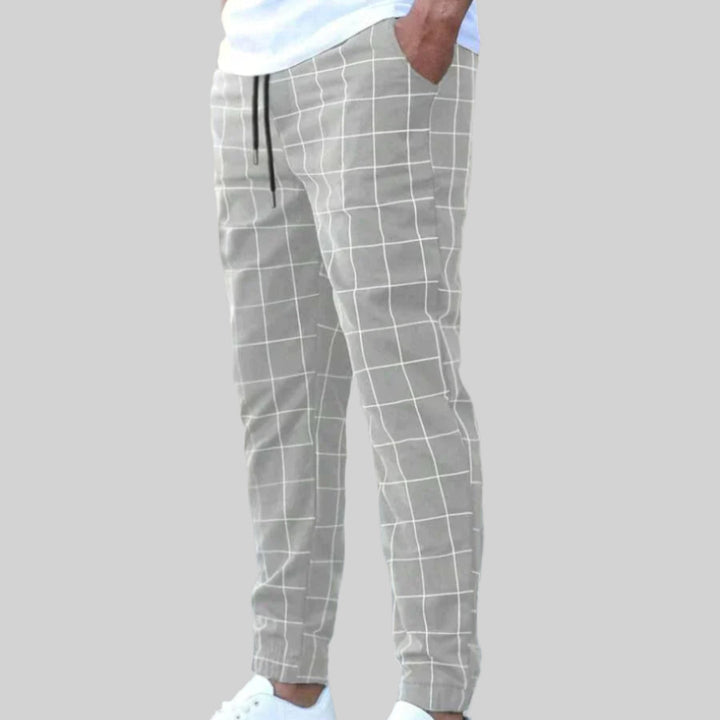NOVA | Elegant Men’s Grid Check Pants
