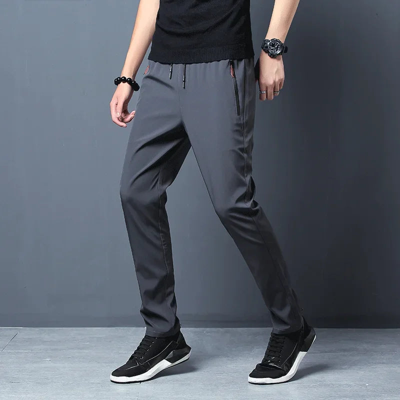 NOVA | Elegant Men's Silk Loose Pants for Lounge & Travel
