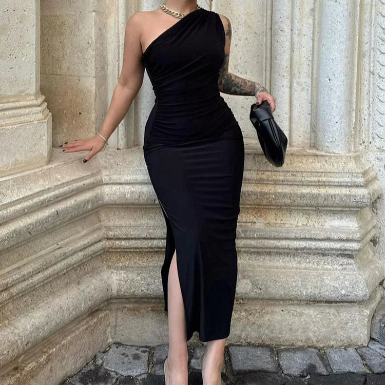 NOVA | Elegant One-Shoulder Maxi Dress
