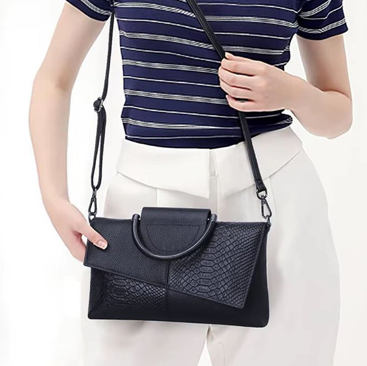 NOVA | Elegant Textured PU Leather Flap Bag
