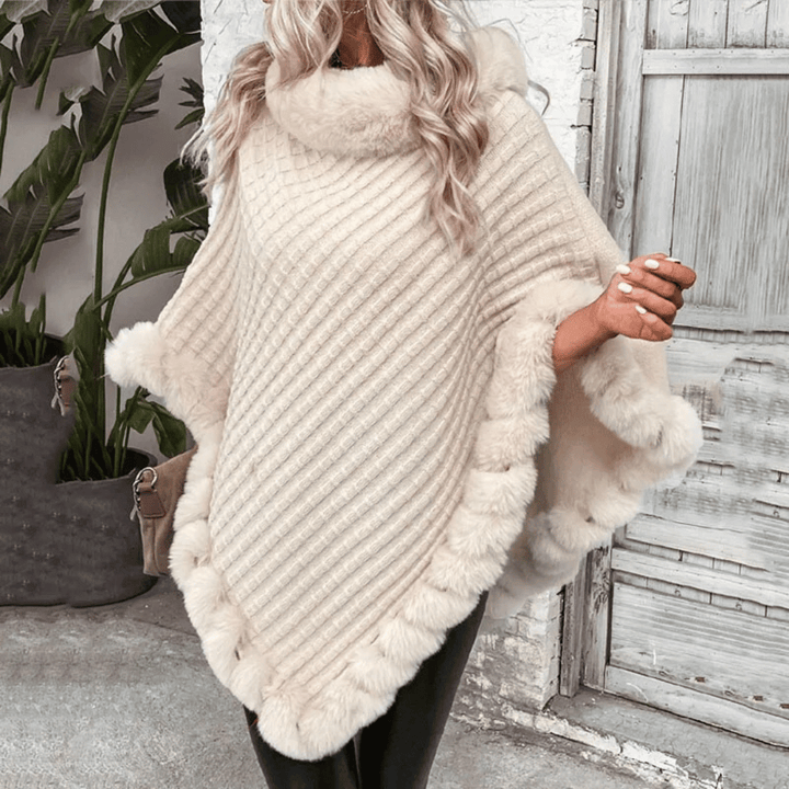 NOVA | Elegant Women's Soft Poncho Sweater
