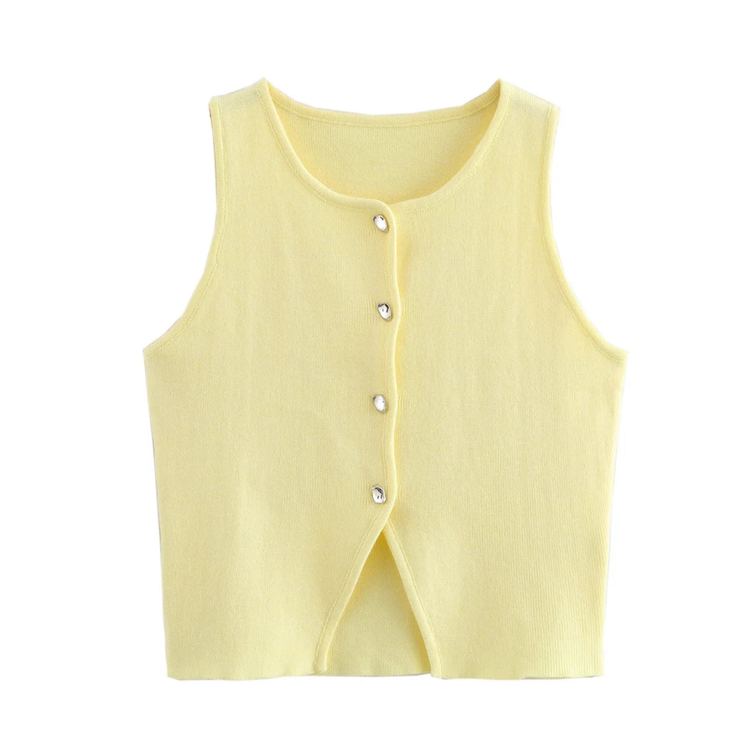 NOVA | Fashionable Women's Knit Button Vest
