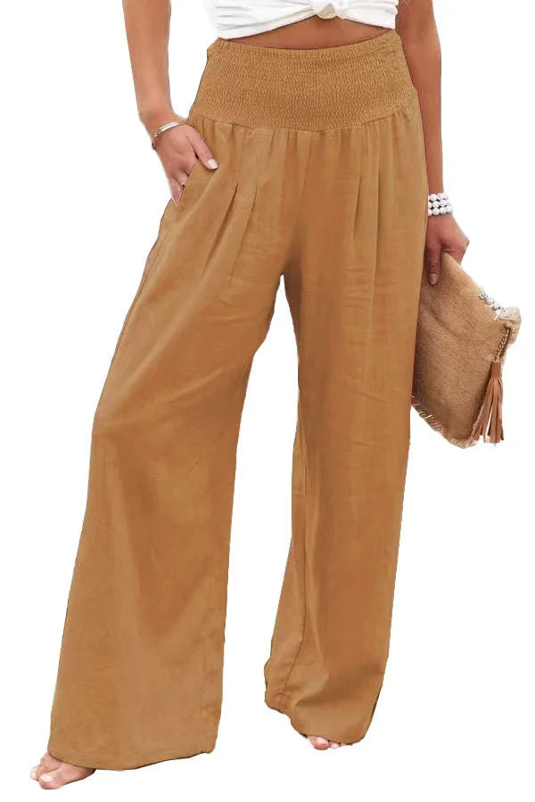 NOVA | High-Waisted Loose Fit Pleated Pants for Women

