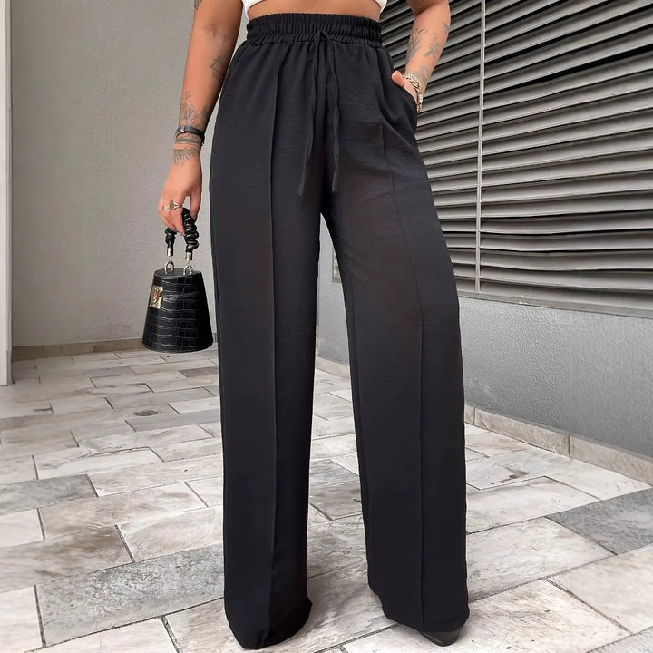 NOVA High Waist Trousers for Women – Wide-Leg Style

