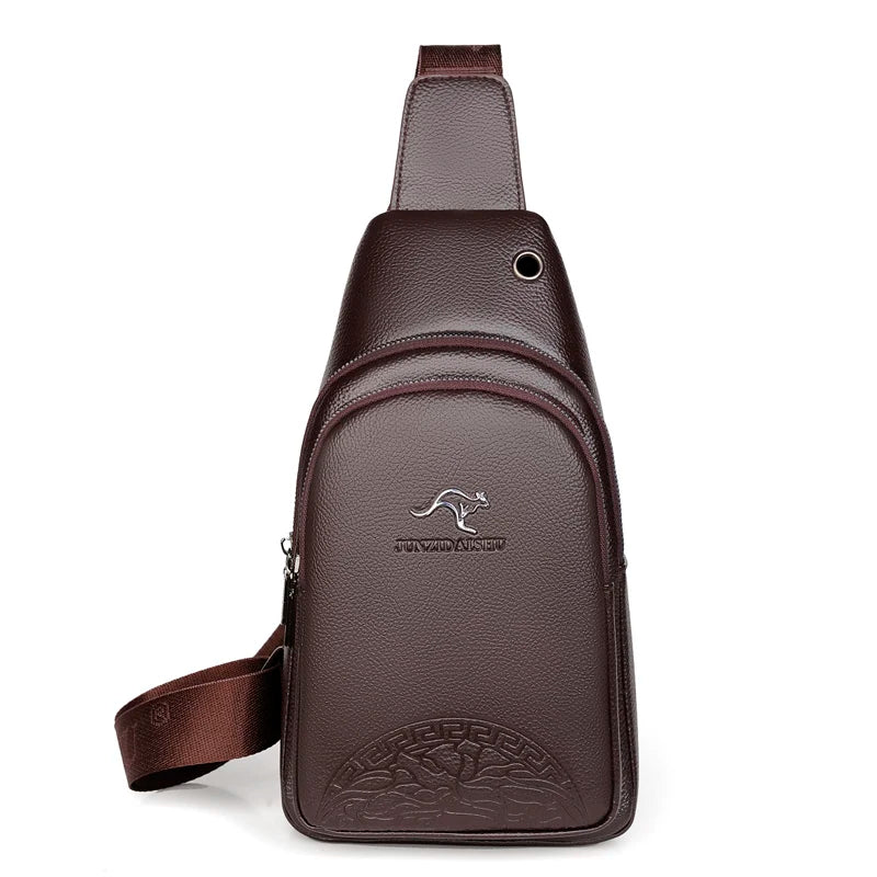 NOVA | Leather-lined PU shoulder bag for men

