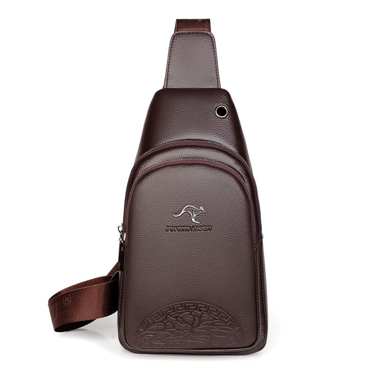 NOVA | Leather-lined PU shoulder bag for men

