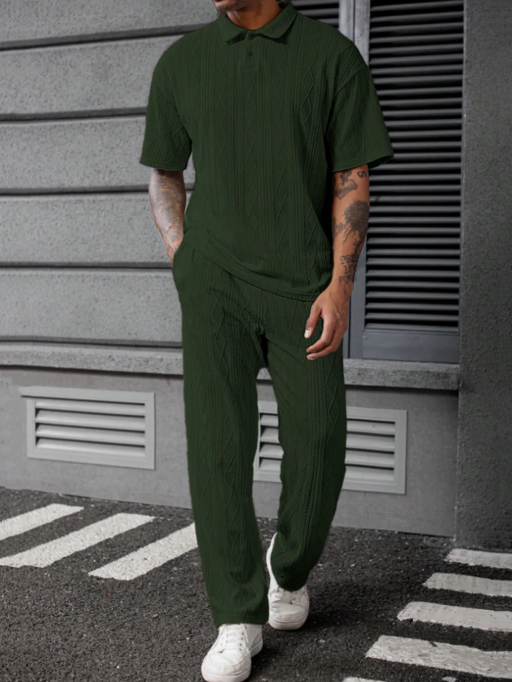 NOVA | Lightweight Jacquard Polo Set for Summer

