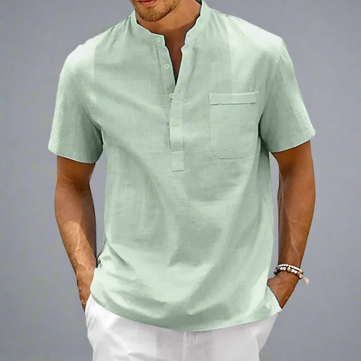 NOVA | Men's Casual Pure Linen Button-Up Shirt

