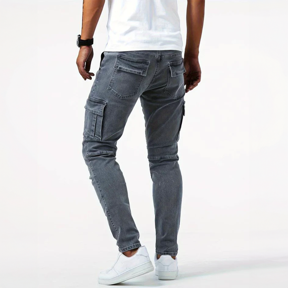 NOVA | Men's Casual Stretch Cargo Denim Pants

