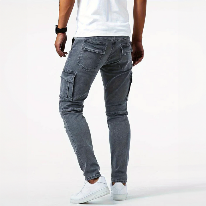 NOVA | Men's Casual Stretch Cargo Denim Pants


