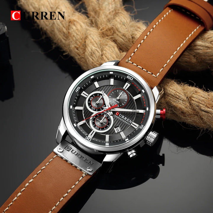 NOVA | Men's Chronograph Leather Quartz Watch

